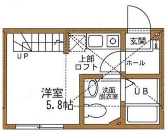 ハーミットクラブハウス佃野の物件間取画像